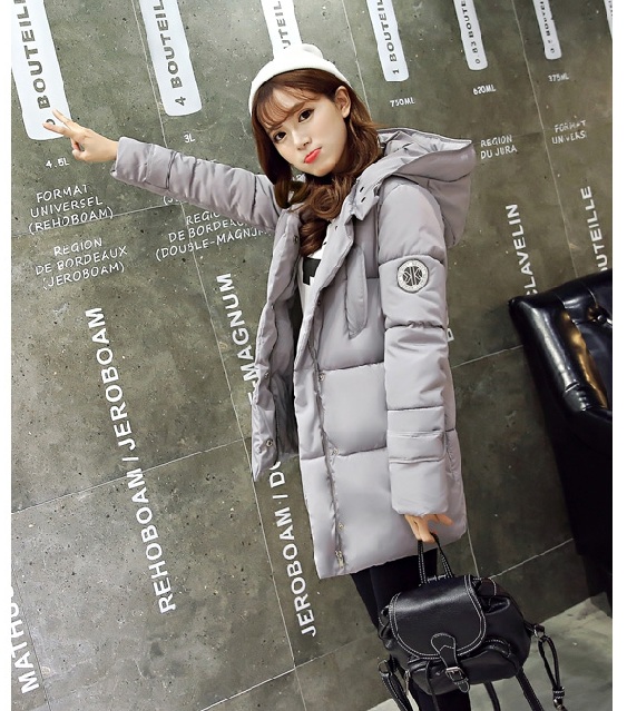 พรีออเดอร์ - เสื้อกันหนาวสไตล์เกาหลีบุนวม Pre - CT725 (สีเทา)