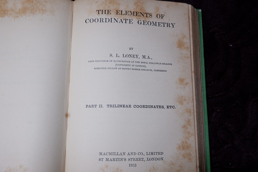The Element of Coordinate Geometry by Macmillan and Co ., Limited ปี 1955