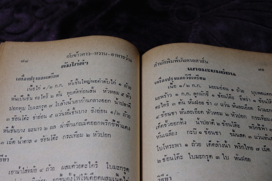 อาหารยอดนิยม ชนะการประกวด คาว หวาน ของว่าง โดย เเม่ครัวชาววัง หนา 160 หน้า