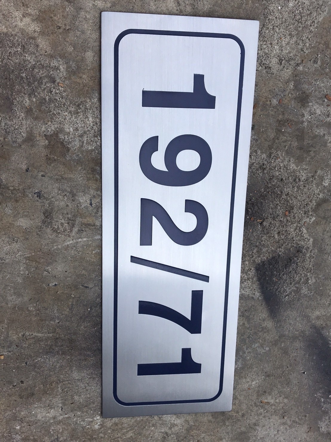 ป้ายเลขที่บ้าน แผ่นเรียบกัดกรดอ