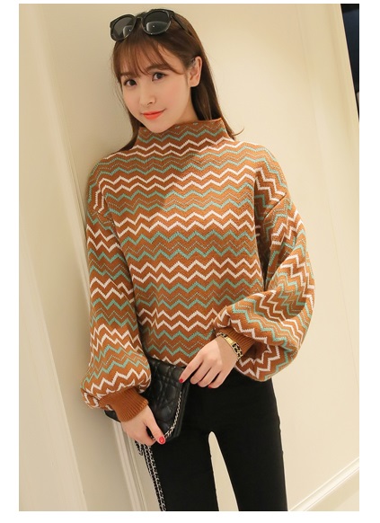พรีออเดอร์ - เสื้อไหมพรมแฟชั่นแขนยาว Pre - ST680 (สีน้ำตาล)