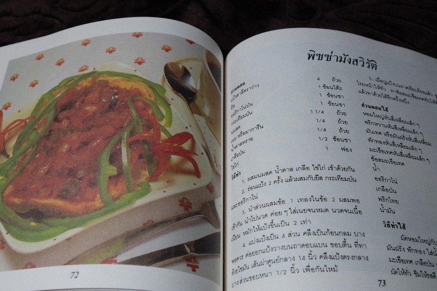 ของว่าง ของหวาน เเละอาหารมังสวิรัติ โดย อ.วันดี ณ สงขลา หนา 134 หน้า ปี 2529