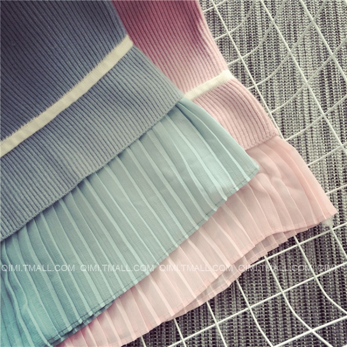 พรีออเดอร์ - เดรสไหมพรม Pre - DT115 (สีฟ้า)