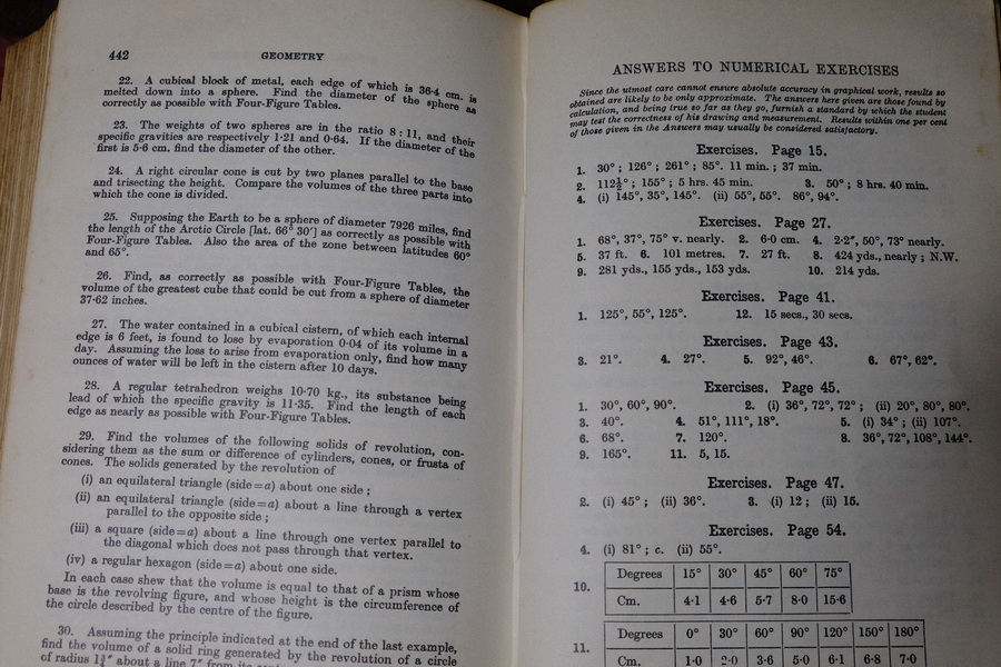 A School Geometry Part 1-6 by H.S.HALL & F.H.STEVENS ปกแข็ง ปี 1967
