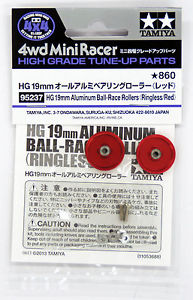 HG 19mm Aluminum Ball-Race Rollers (Ringless/Red).