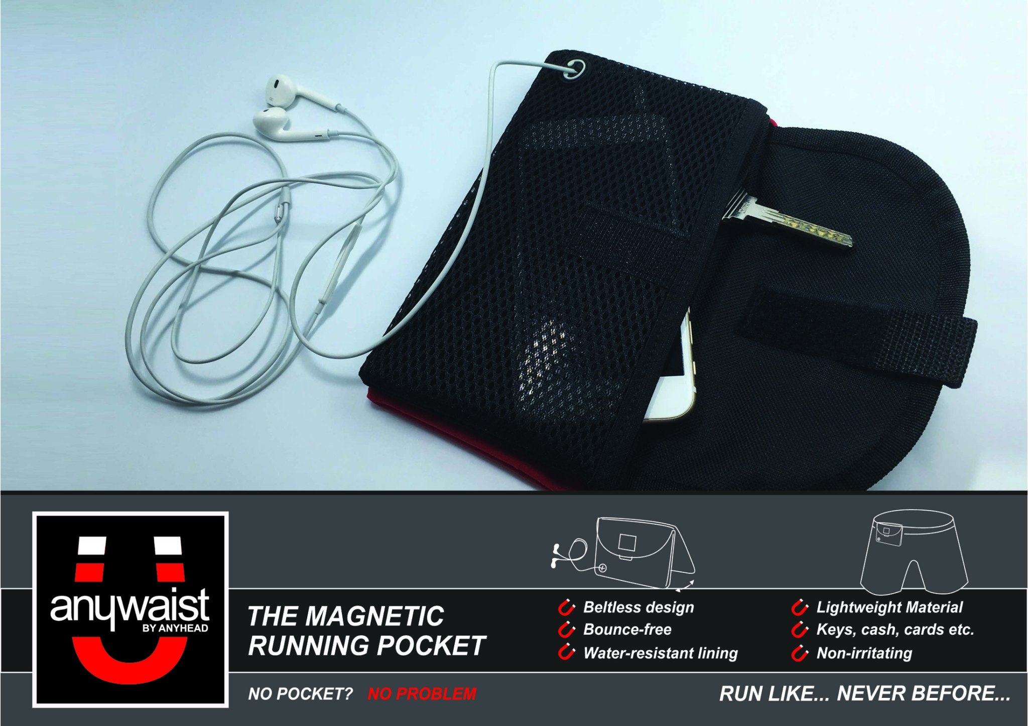 Anywaist-U Magnet | กระเป๋าแม่เหล็กใส่โทรศัพท์