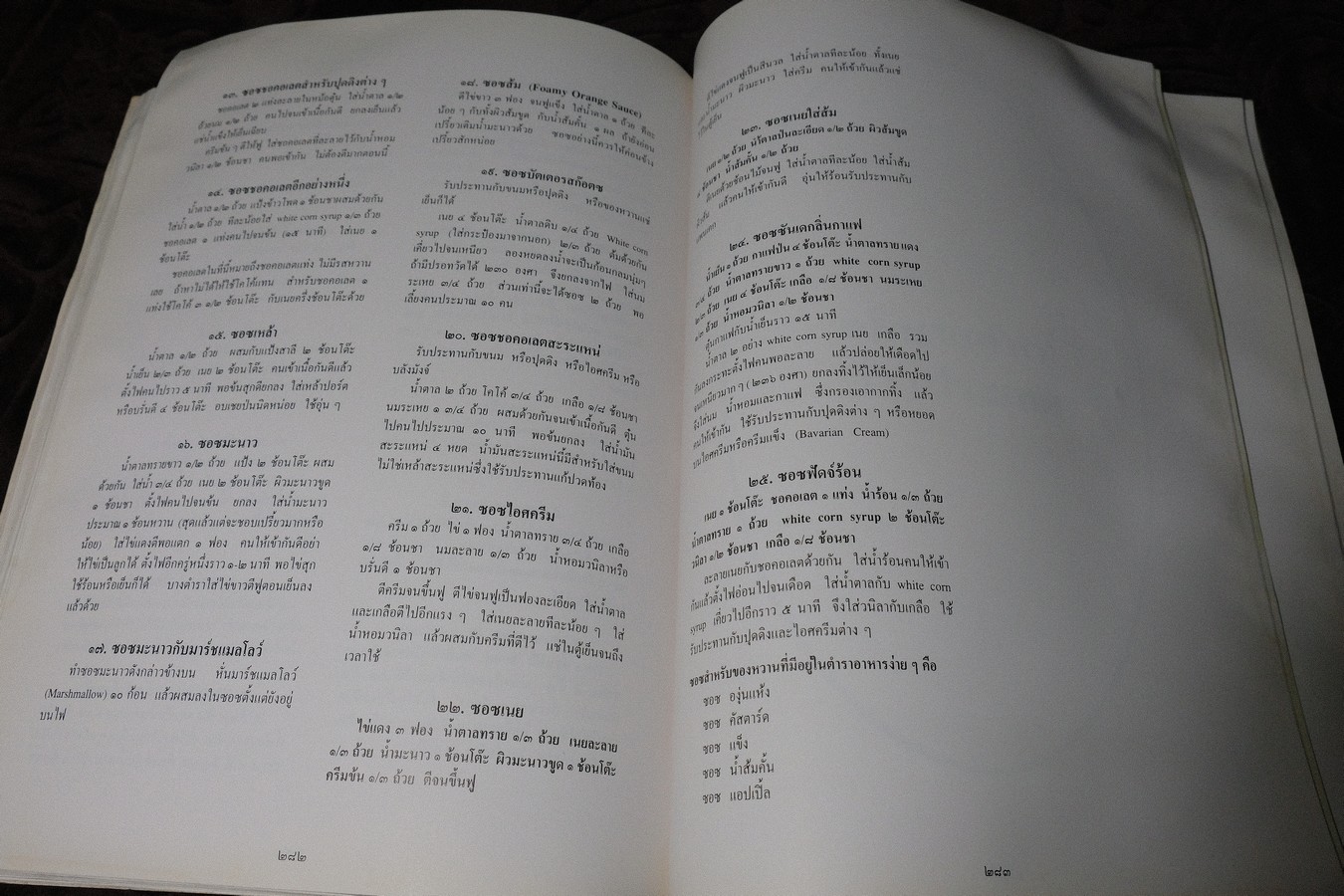 ตำราทำขนม ทำอาหาร เครื่องว่างเเละของเเกล้ม รวม 4 เล่ม โดย มจ.สิบพันพารเสนอ โสณกุล (อนุสรณ์ ม.จ.ลุอิสาณ์ ดิศกุล) ปี 2538