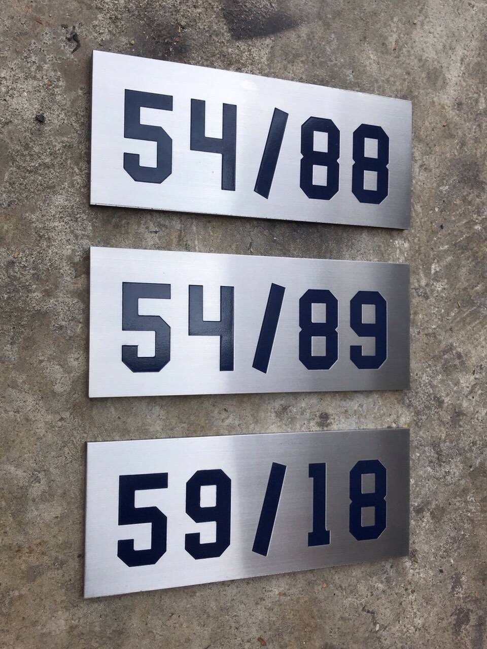 ป้ายเลขที่บ้าน แผ่นเรียบกัดกรดอ