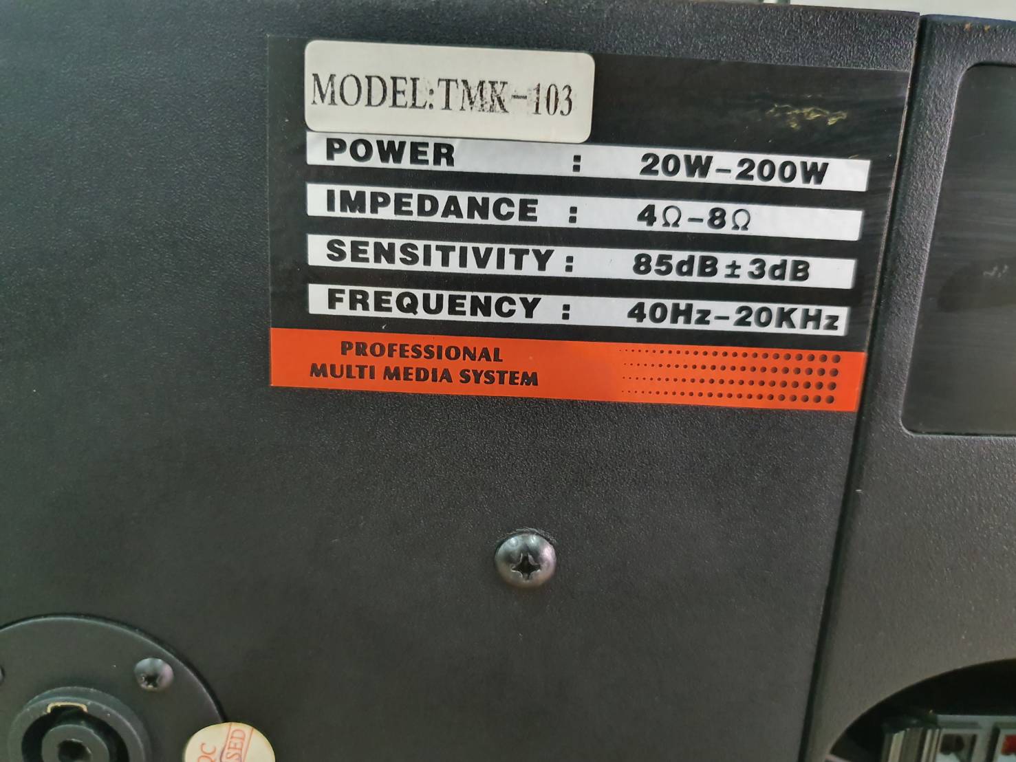 LTM ลำโพงคาราโอเกะ รุ่น TMK-103 มือสอง