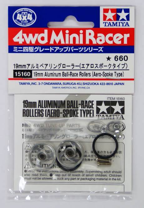 19mm Aluminum Ball-Race Rollers (Aero-Spoke Type)