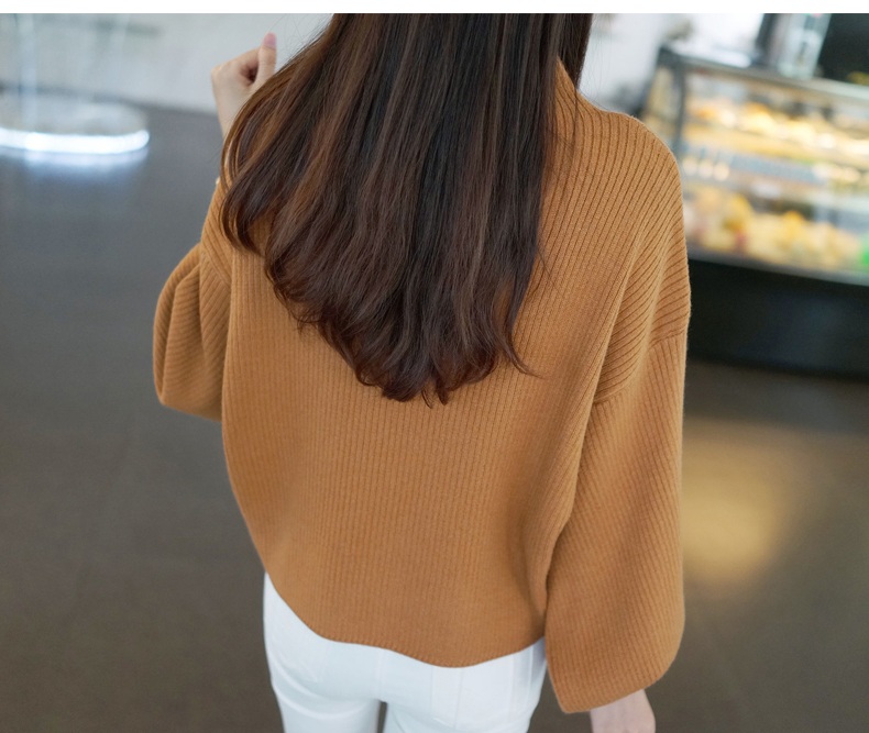 พร้อมส่ง - เสื้อไหมพรมแฟชั่น ST144 (สีน้ำตาล)