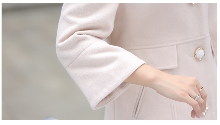 พรีออเดอร์ - เสื้อโค้ทผ้าวูลกันหนาว Pre - CT711 (สีครีม)