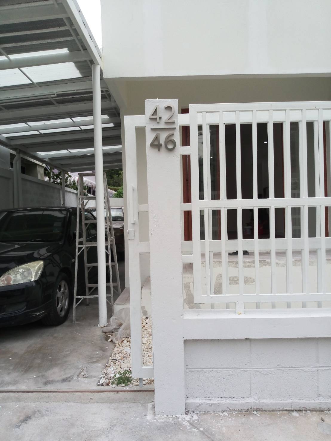 ป้ายบ้านเลขที่สแตนเลสยกขอบผลิตพร้อมติดตั้งที่ จตุจักร