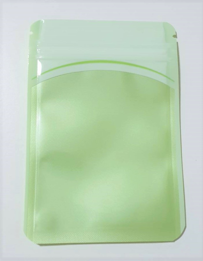 ถุงซิปแบน หน้าใส หลังพลาสติกสี