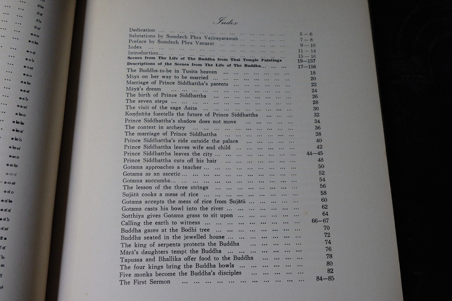 สมุดภาพ พุทธจริยาประวัติ the life of the buddha ตามภาพบนผนังโบสถ์วิหารในประเทศไทย โดย สำนักข่าวอเมริกัน ปี 2500