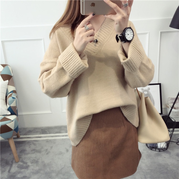 พรีออเดอร์ - เสื้อไหมพรมแฟชั่นแขนยาว Pre - ST777 (สีน้ำตาล)