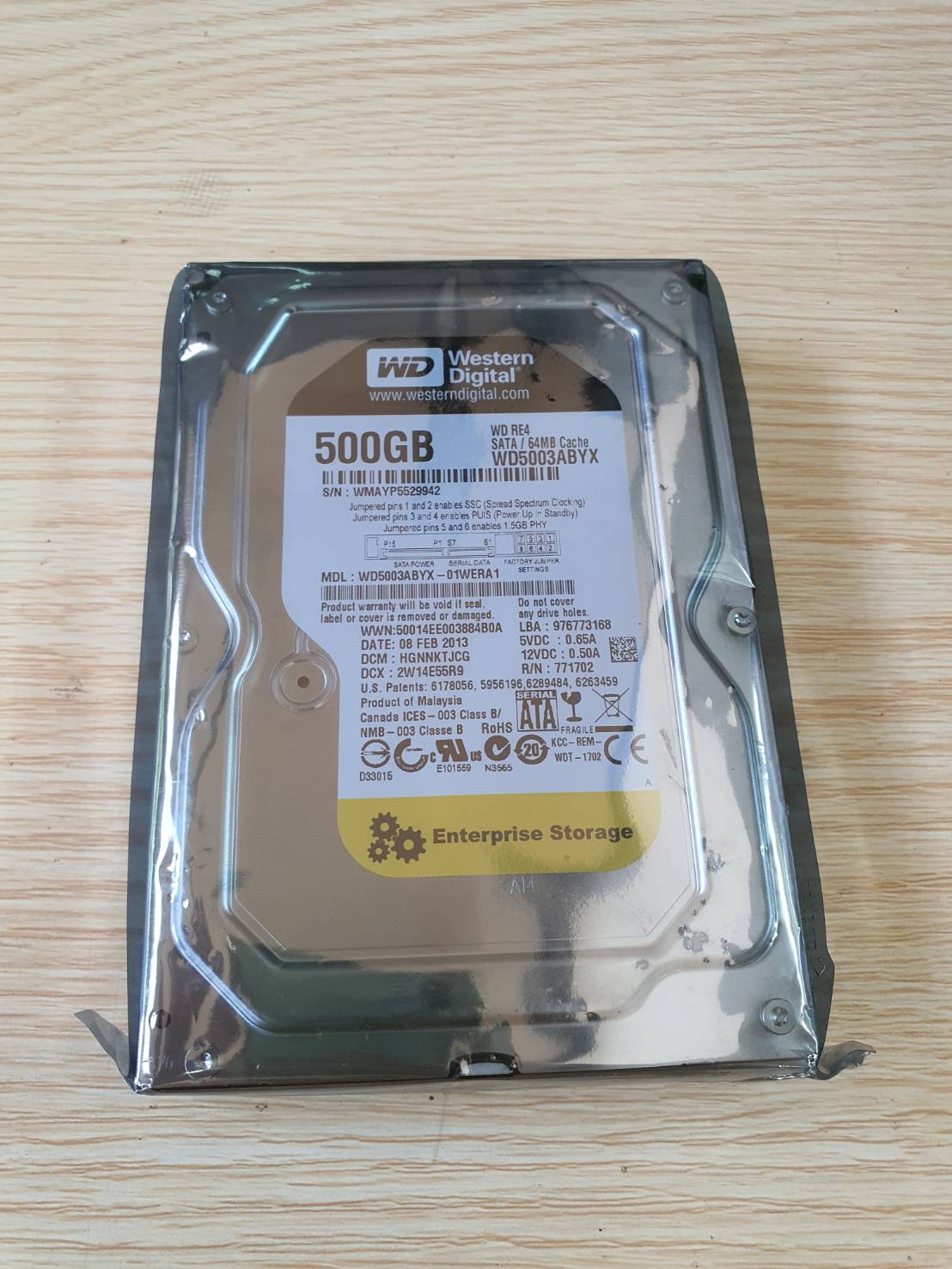 ฮาร์ดดิสก์ WD BLACK 500GB Z(WD5003ABYX)