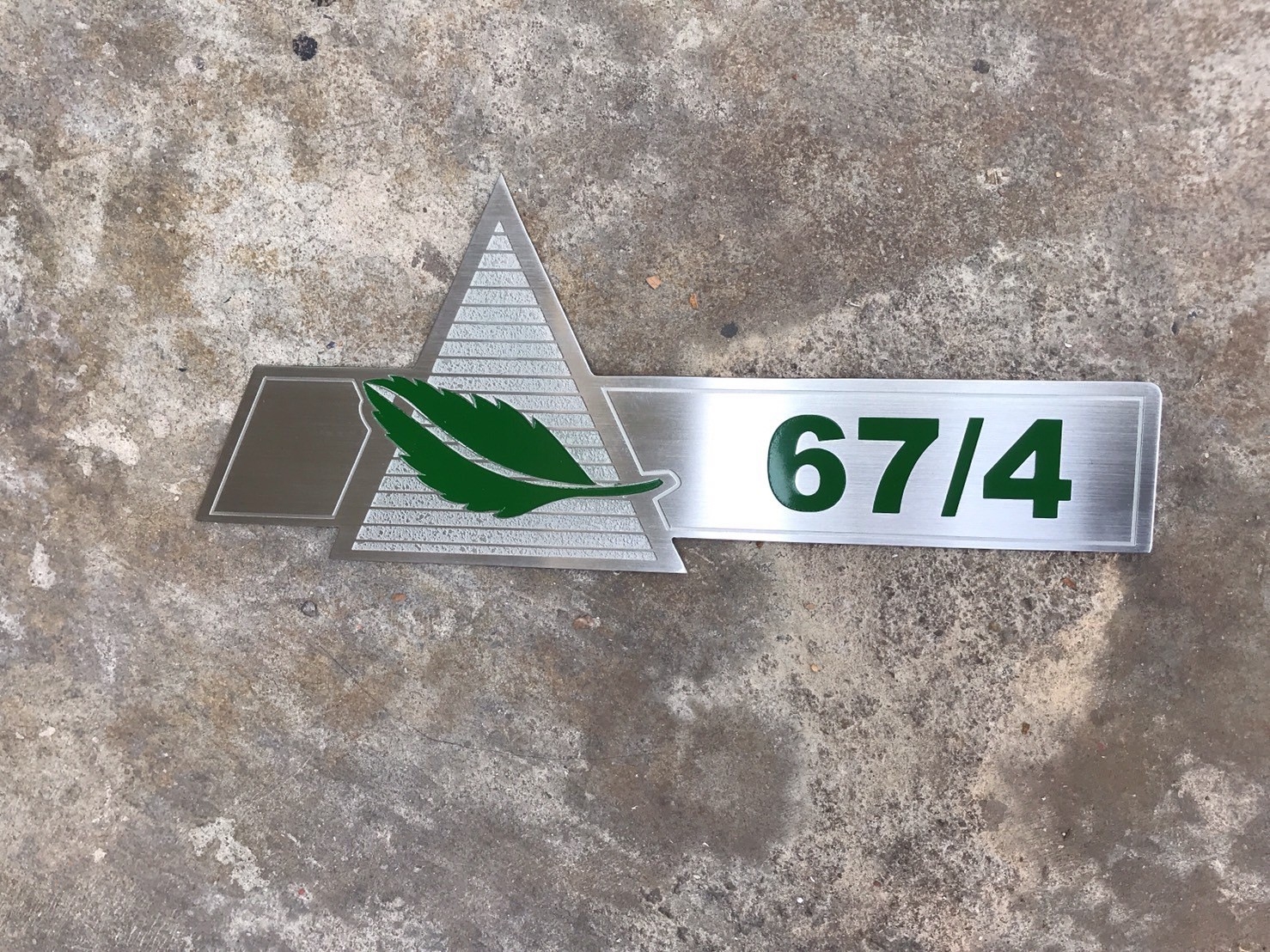 ป้ายเลขที่บ้าน แผ่นเรียบกัดกรดอ