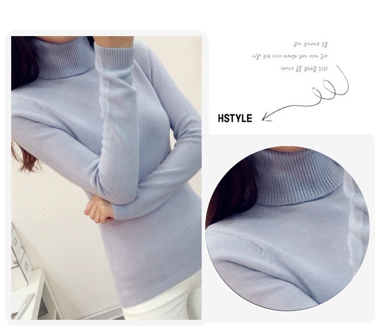 พรีออเดอร์ - เสื้อไหมพรมคอเต่า Pre - ST610 (สีเทาฟ้า)