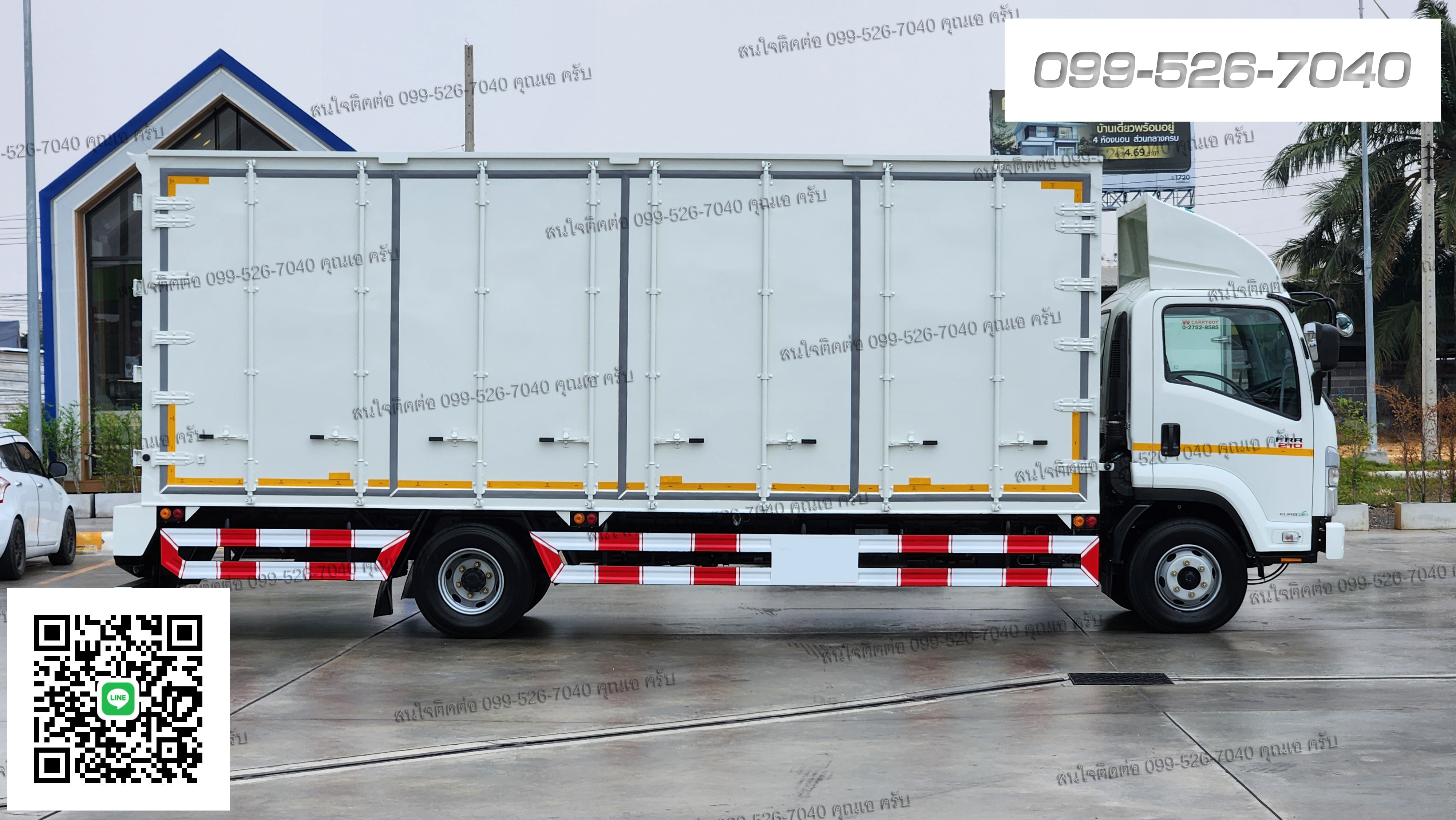 ISUZU FRR 210แรงม้า ยาว 6.5 เมตร ตู้แห้งประตู 10 บาน เปิดรอบคัน ยูโร 3