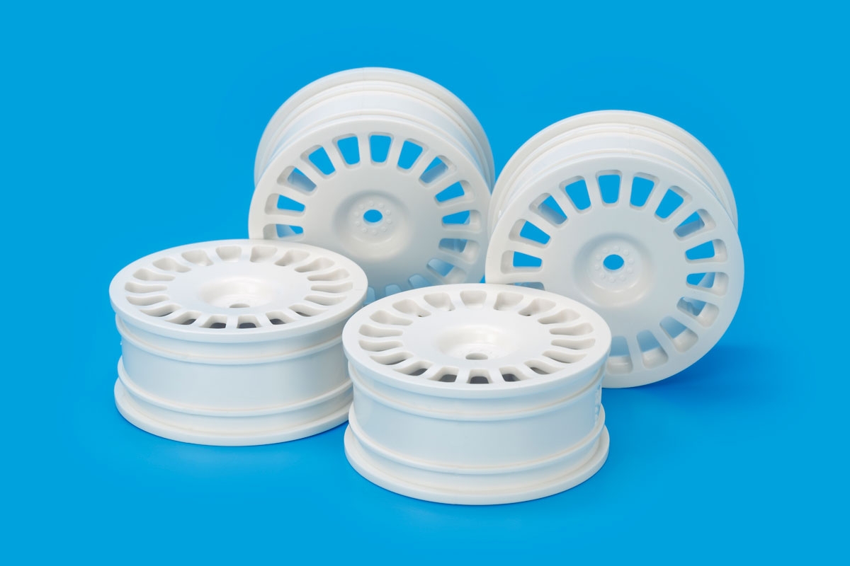 Rally Dish Wheels (24mm,Offset 0) (White) 4 Pcs.