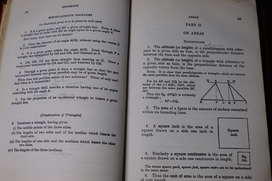 A School Geometry Part 1-6 by H.S.HALL & F.H.STEVENS ปกแข็ง ปี 1967