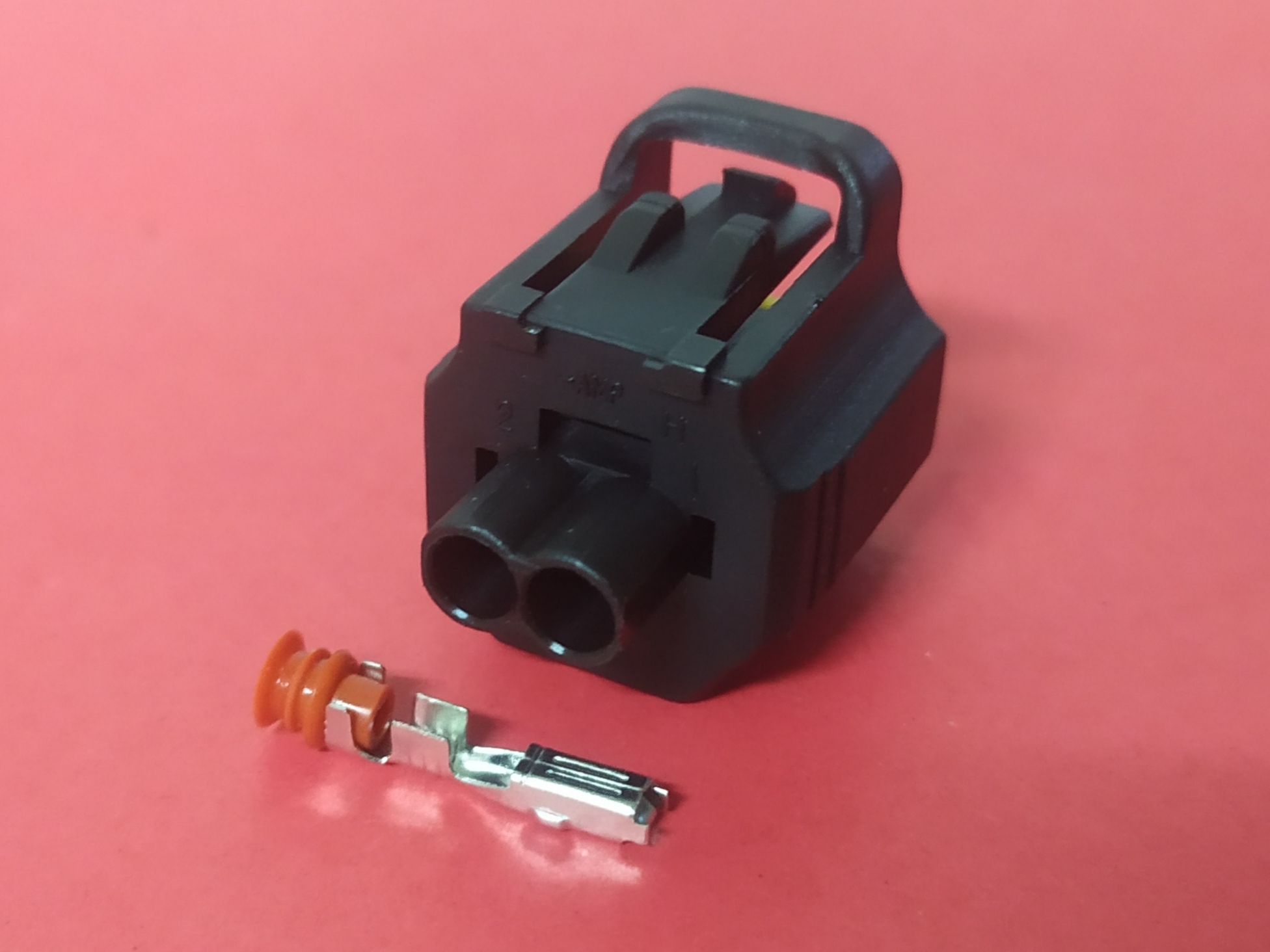 2 พิน ดำ/เหลือง Temp (ร่องเยื้อง) #178392-6