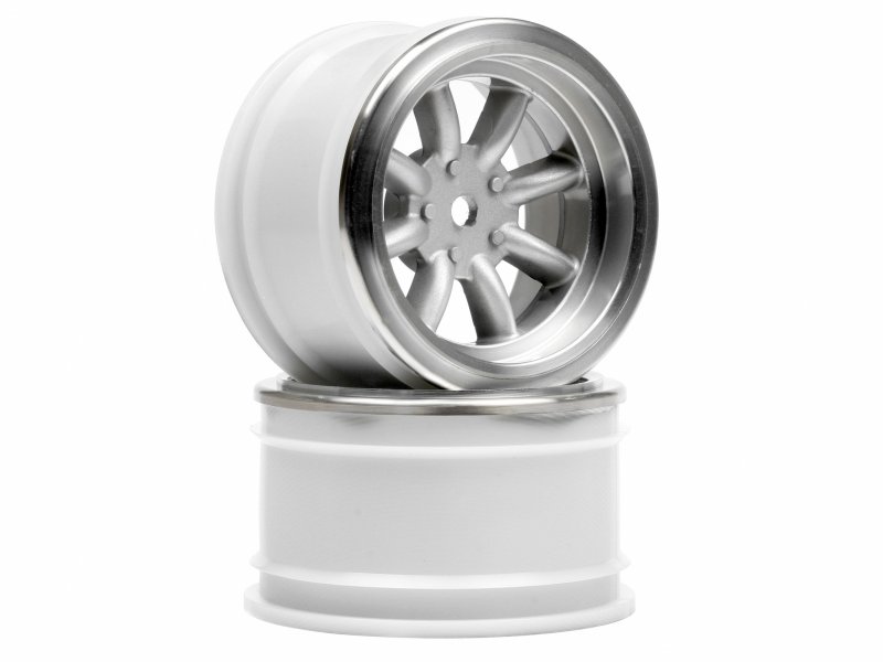 Vintage 8 Spoke Wheel 31mm Matte Chrome (6mm Offset)