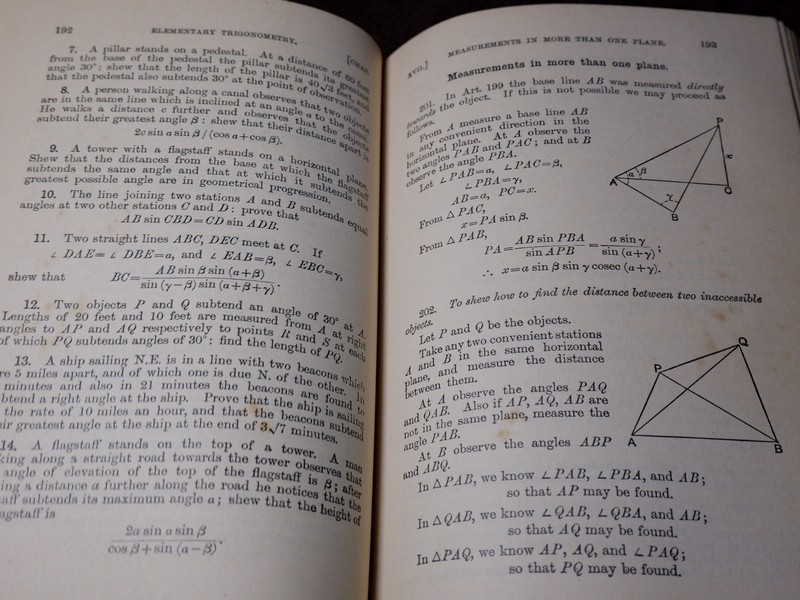 Elementary Trigonometry by HALL & KNIGHT ปกแข็ง ปี 1959