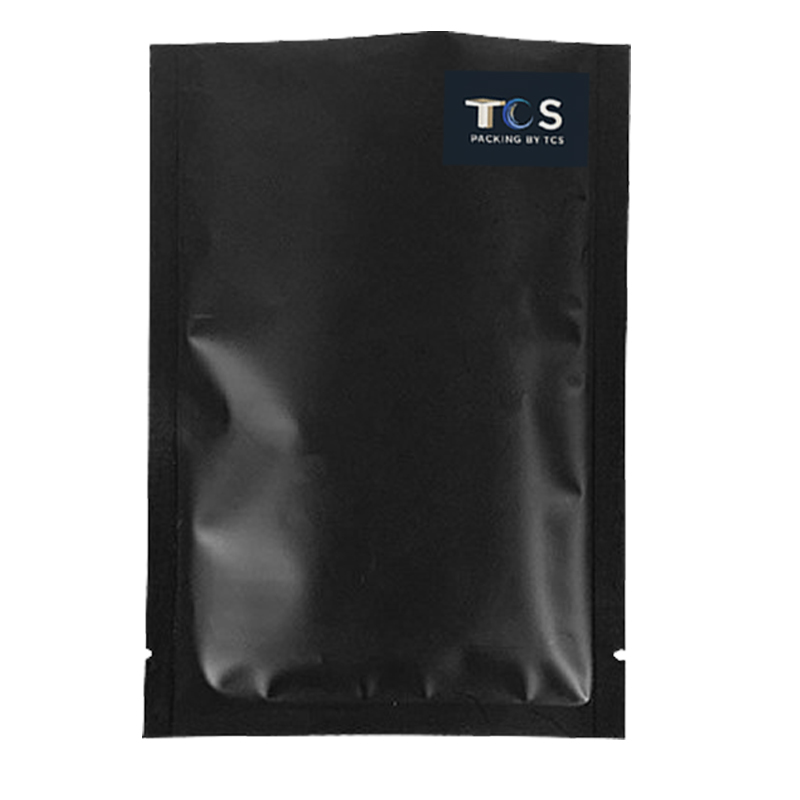 ถุงแบนฟอยล์สีดำด้าน ซีล 3 ด้าน (เมทัลไลท์)