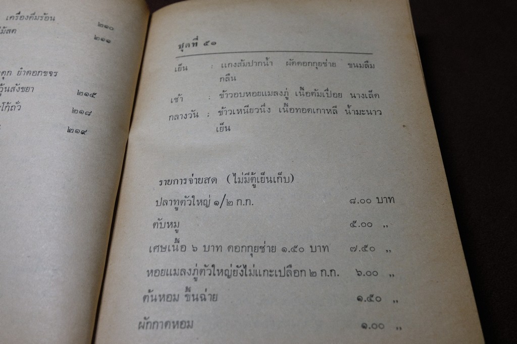 จัดสำรับ ชุด 2 เเละ 3 โดย จิตต์สมาน โกมลฐิติ ปี 2519-2520 หนารวม 412 หน้า (เล่มเล็ก)