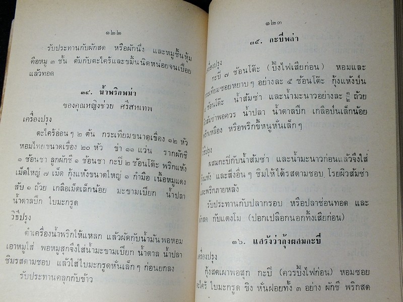ตำรายาเเผนโบราณ เเละ ตำราการปรุงอาหาร รวบรวมโดย พล.อ.อ. นักรบ บิณษรี (อนุสรณ์ พลตรี ถวิล เกษตระทัต) ปี 2523
