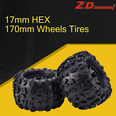 MT8-Pirate 3.8" Tire, Mounted on Black 1/2" Offset Rim (2Pcs.)