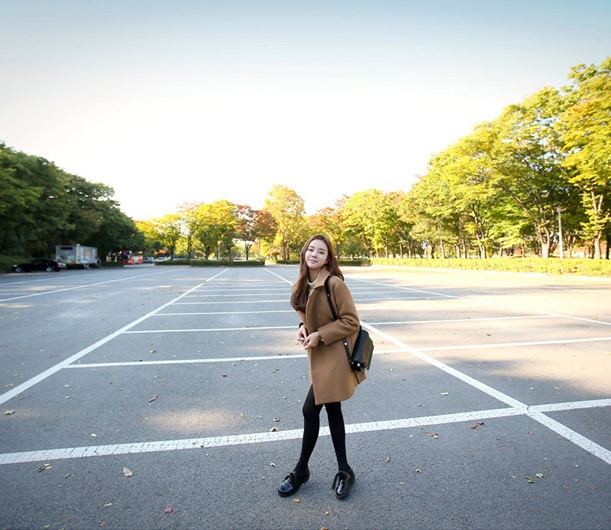 พรีออเดอร์ - เสื้อโค้ทผ้าวูลกันหนาว Pre - CT635 (สีน้ำตาล)