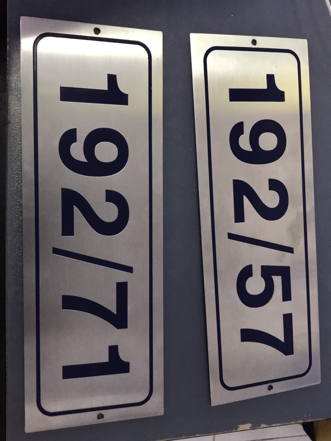 ป้ายเลขที่บ้าน แผ่นเรียบกัดกรดอ