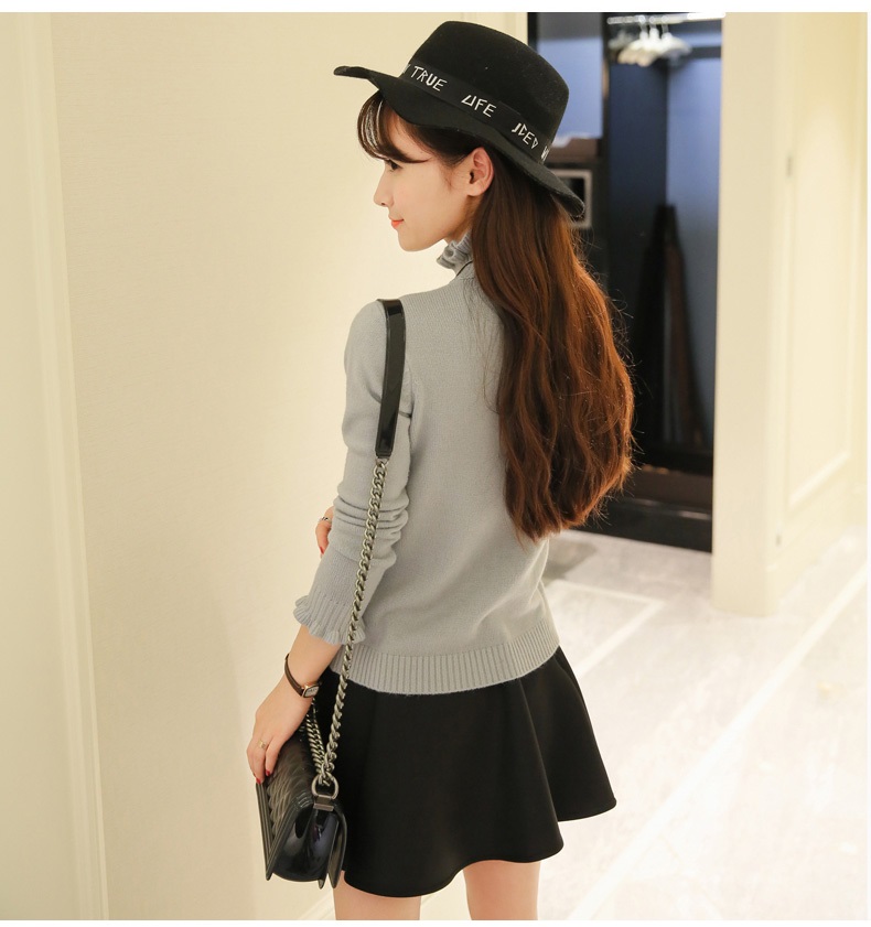 พร้อมส่ง - เสื้อไหมพรม ST161(สีเทา)