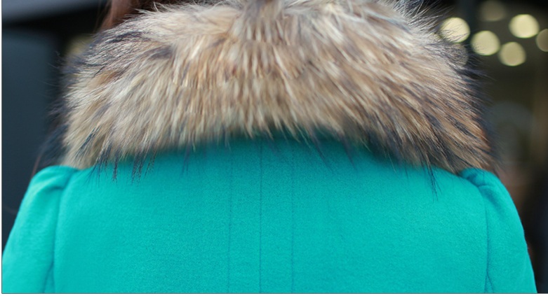 พร้อมส่ง - เสื้อโค้ทผ้าวูลกันหนาว CT158 (สีฟ้า)