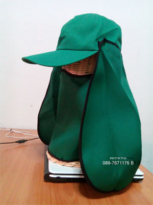 หมวกแก๊ปคลุมหน้า4in1 สีเขียว
