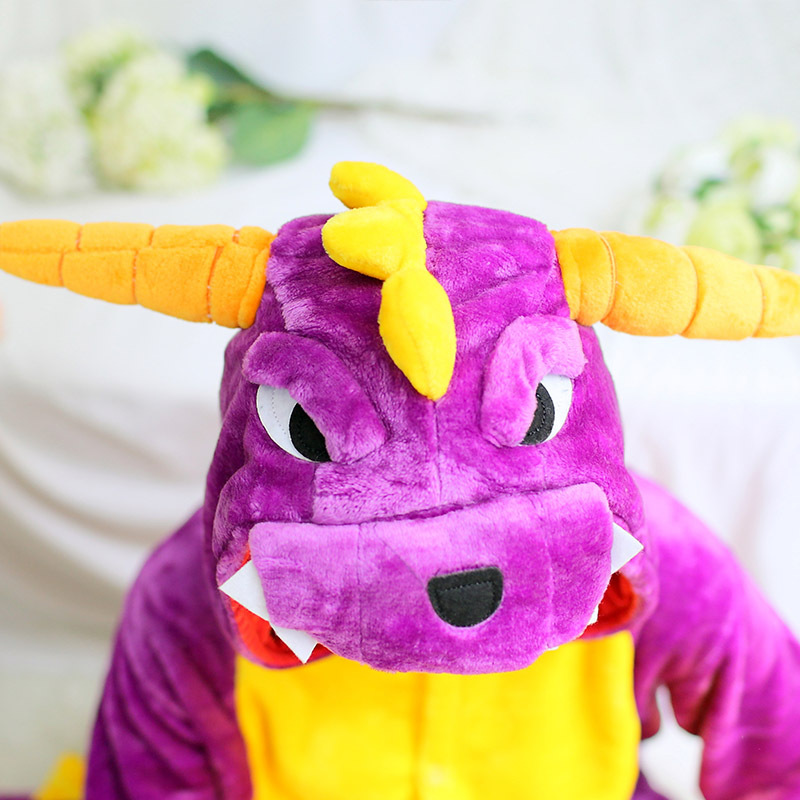 ชุดนอนมาสคอต / แฟนซี ผู้ใหญ่ มังกรม่วง ( purple dragon )