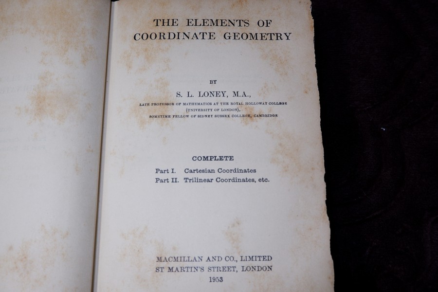 The Element of Coordinate Geometry by Macmillan and Co ., Limited ปี 1955