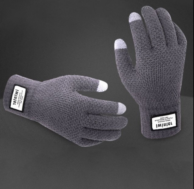 พร้อมส่ง - ถุงมือกันหนาวผู้ชาย GT281 (สีเทา)