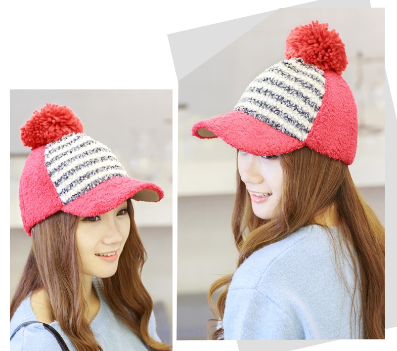 พรีออเดอร์ - หมวกแก๊ปไหมพรม Pre - HT623 (สีแดง)