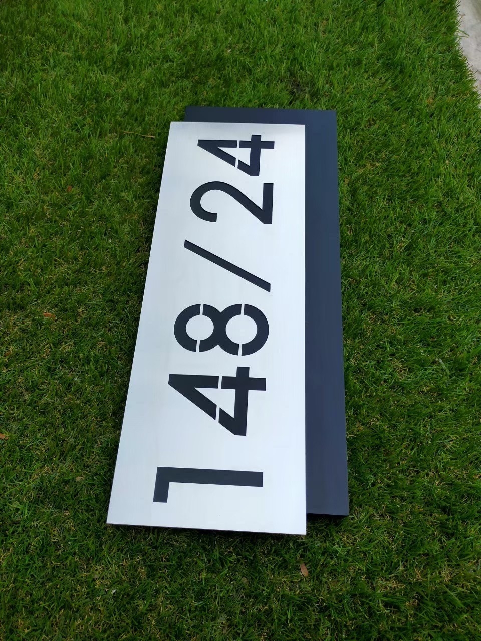 ป้ายเลขที่บ้าน แผ่นเรียบกัดกรดอ