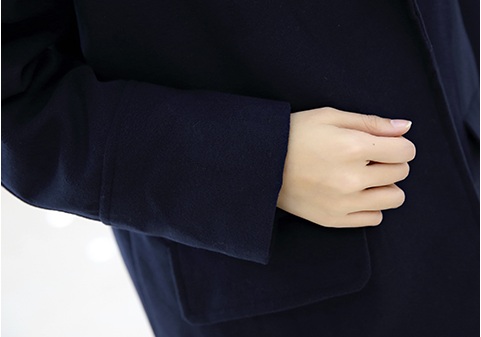 พรีออเดอร์ - เสื้อโค้ทผ้าวูลกันหนาว Pre - CT640 (สีกรม)