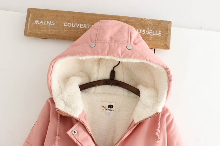 พรีออเดอร์ - เสื้อโค้ทกันหนาวด้านในบุขนหนานุ่ม Pre - CT734 (สีชมพู)