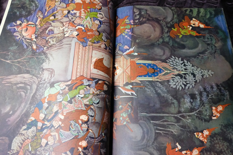 สมุดภาพ พุทธจริยาประวัติ the life of the buddha ตามภาพบนผนังโบสถ์วิหารในประเทศไทย โดย สำนักข่าวอเมริกัน ปี 2500