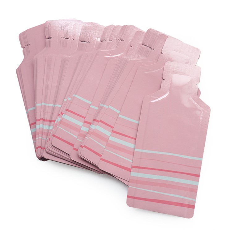 ถุงแบนฟอยล์รูปขวด ซีล 3 ด้าน (เมทัลไลท์)