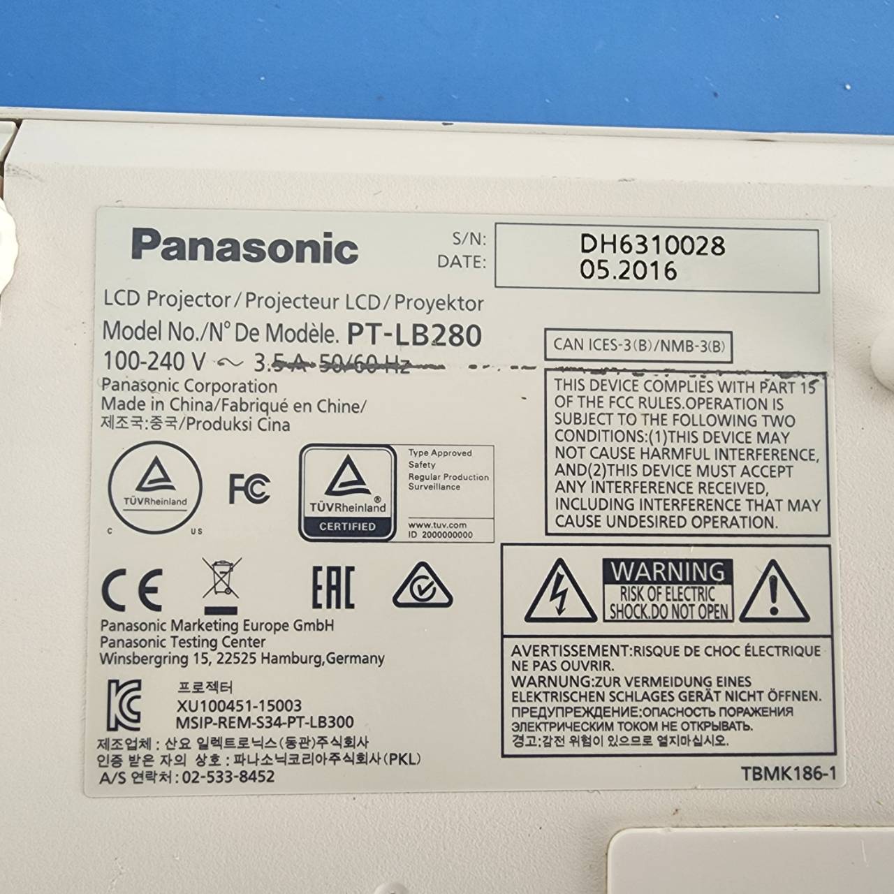 โปรเจคเตอร์ Panasonic PT-LX30HEA มือสอง