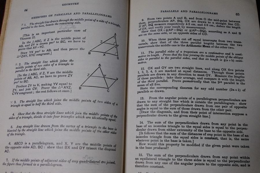 A School Geometry Part 1-6 by H.S.HALL & F.H.STEVENS ปกแข็ง ปี 1967