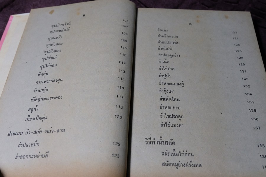 ตำรากับข้าว คาว-หวาน ทิพรส โดย หลานเเม่ครัวหัวป่าก์ จ.จ.ร. ปกเเข็ง 355 หน้า ปี 2521